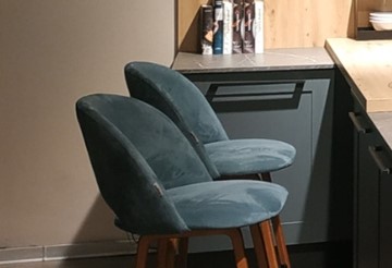 Барный стул SHT-ST34-1 / SHT-S93 (голубая пастель/браш.коричневый/черный муар) в Нижнем Новгороде - предосмотр 6