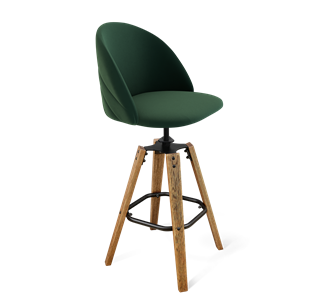 Барный стул SHT-ST35-2 / SHT-S93 (лиственно-зеленый/браш.коричневый/черный муар) в Нижнем Новгороде