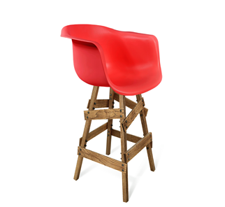 Барный стул SHT-ST31/S81 (красный/брашированный коричневый) в Нижнем Новгороде