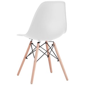 Комплект обеденных стульев 4 шт. BRABIX "Eames CF-010", пластик белый, опоры дерево/металл, 532630, 2033A в Нижнем Новгороде - предосмотр