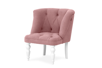 Кресло на ножках Бриджит розовый ножки белые в Нижнем Новгороде