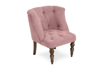 Кресло Бриджит розовый ножки коричневые в Нижнем Новгороде - предосмотр