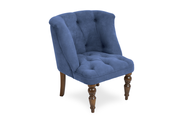 Кресло Бриджит синий ножки коричневые в Нижнем Новгороде - изображение 1