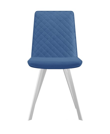 Мягкий стул 202, микровелюр B8 blue, ножки белые в Нижнем Новгороде - изображение 1