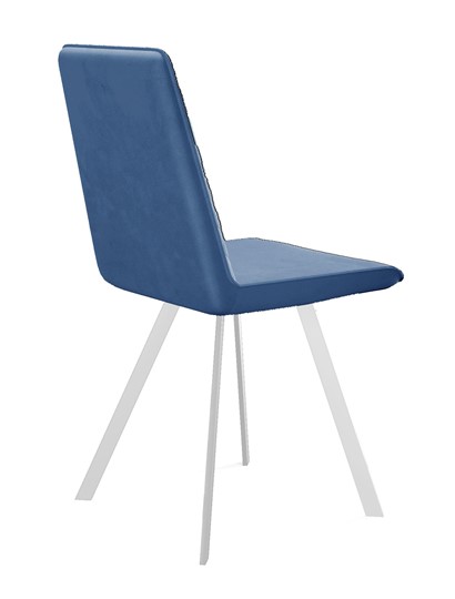 Мягкий стул 202, микровелюр B8 blue, ножки белые в Нижнем Новгороде - изображение 2