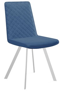 Мягкий стул 202, микровелюр B8 blue, ножки белые в Нижнем Новгороде - предосмотр
