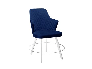 Обеденный стул 245 Поворотный синий/белый в Нижнем Новгороде - предосмотр