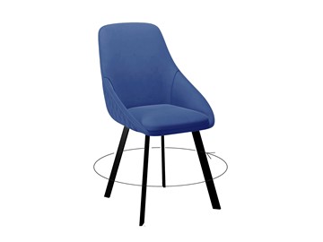 Обеденный стул 246 Поворотный синий/черный в Арзамасе
