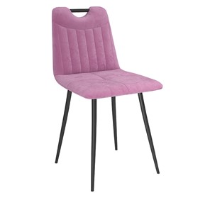 Обеденный стул Брандо, велюр тенерифе розовый/Цвет металл черный в Нижнем Новгороде