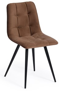 Обеденный стул CHILLY (mod. 7095) 45х53х88 коричневый barkhat 12/черный арт.14393 в Нижнем Новгороде