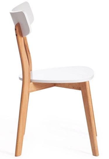Обеденный стул Claire, дерево гевея/МДФ 48x49,5x81,5 Белый/натуральный (2 шт) арт.15113 в Нижнем Новгороде - изображение 1
