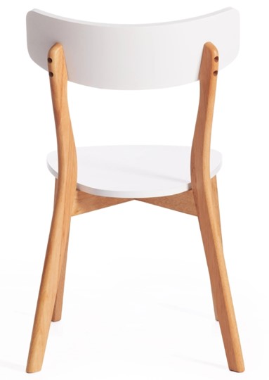 Обеденный стул Claire, дерево гевея/МДФ 48x49,5x81,5 Белый/натуральный (2 шт) арт.15113 в Нижнем Новгороде - изображение 3