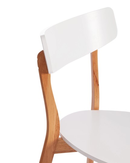 Обеденный стул Claire, дерево гевея/МДФ 48x49,5x81,5 Белый/натуральный (2 шт) арт.15113 в Нижнем Новгороде - изображение 6
