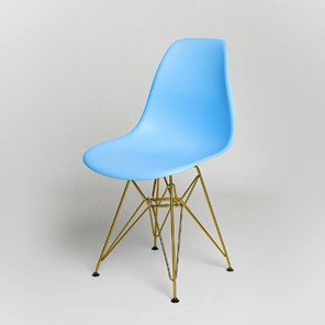 Обеденный стул DSL 110 Gold (голубой) в Нижнем Новгороде - предосмотр
