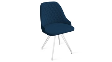 Обеденный стул Гранд К4 (Белый матовый/Велюр Confetti Blue) в Нижнем Новгороде - предосмотр