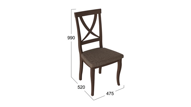 Обеденный стул Лион 2 (Орех темный/тк №112) в Нижнем Новгороде - изображение 1