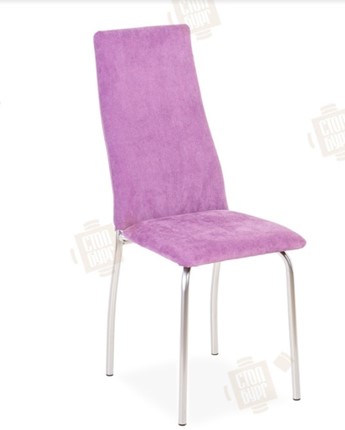 Кухонный стул Волна, каркас металл хром, инфинити фиолетовый в Нижнем Новгороде - изображение