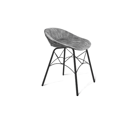 Обеденный стул SHT-ST19-SF1 / SHT-S107 (дымный/черный муар) в Нижнем Новгороде - изображение