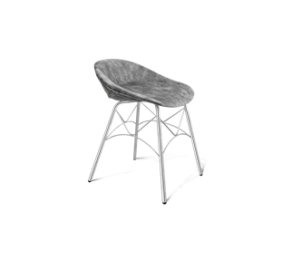 Обеденный стул SHT-ST19-SF1 / SHT-S107 (дымный/хром лак) в Нижнем Новгороде - предосмотр