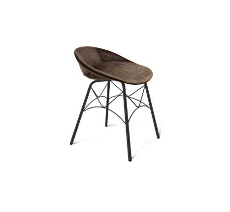 Обеденный стул SHT-ST19-SF1 / SHT-S107 (кофейный трюфель/черный муар) в Нижнем Новгороде - изображение