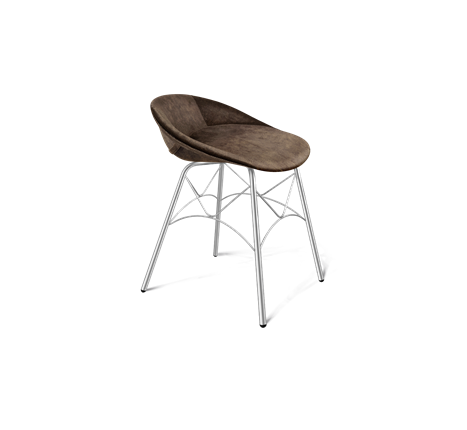 Обеденный стул SHT-ST19-SF1 / SHT-S107 (кофейный трюфель/хром лак) в Нижнем Новгороде - изображение