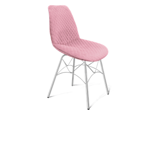 Обеденный стул SHT-ST29-С22 / SHT-S107 (розовый зефир/хром лак) в Нижнем Новгороде - предосмотр