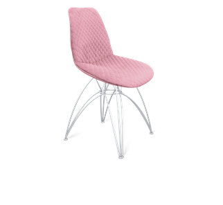Обеденный стул SHT-ST29-С22 / SHT-S112 (розовый зефир/хром лак) в Нижнем Новгороде - предосмотр