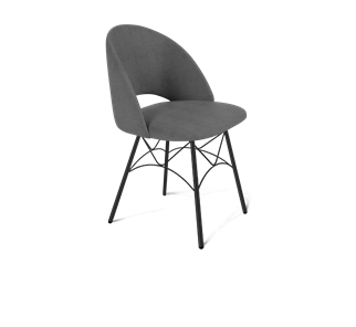 Обеденный стул SHT-ST34 / SHT-S107 (платиново-серый/черный муар) в Нижнем Новгороде - предосмотр