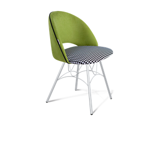 Обеденный стул SHT-ST34-3 / SHT-S100 (оливковый/гусиная лапка/хром лак) в Нижнем Новгороде - предосмотр