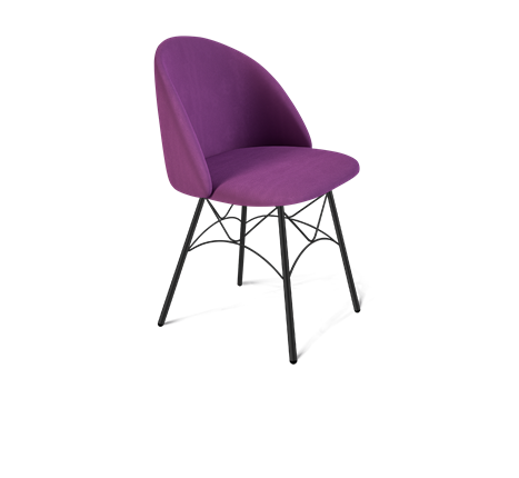 Обеденный стул SHT-ST35 / SHT-S107 (ягодное варенье/черный муар) в Нижнем Новгороде - изображение