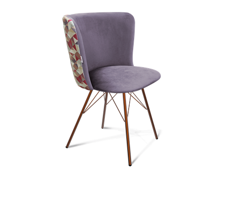 Обеденный стул SHT-ST36-4 / SHT-S37 (сумеречная орхидея/медный металлик) в Нижнем Новгороде - изображение