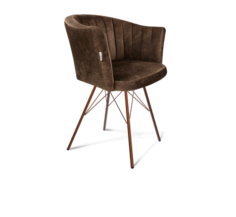 Обеденный стул SHT-ST42-1 / SHT-S37 (кофейный трюфель/медный металлик) в Нижнем Новгороде - изображение