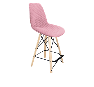 Полубарный стул SHT-ST29-С22 / SHT-S80-1 (розовый зефир/прозрачный лак/черный) в Нижнем Новгороде