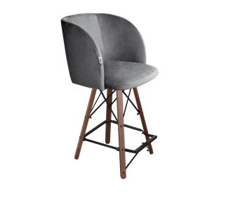Полубарный стул SHT-ST33 / SHT-S80-1 (угольно-серый/темный орех/черный) в Нижнем Новгороде