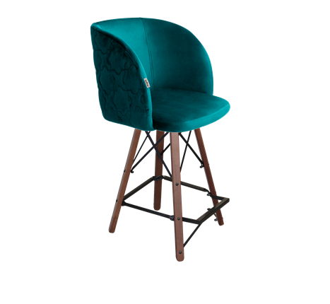 Полубарный стул SHT-ST33-1 / SHT-S80-1 (альпийский бирюзовый/темный орех/черный) в Нижнем Новгороде - изображение