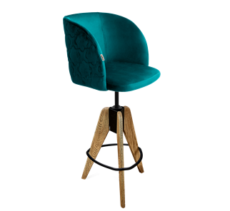 Полубарный стул SHT-ST33-1 / SHT-S92 (альпийский бирюзовый/браш.коричневый/черный муар) в Нижнем Новгороде