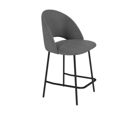 Полубарный стул SHT-ST34 / SHT-S29P-1 (платиново-серый/черный муар) в Нижнем Новгороде - изображение
