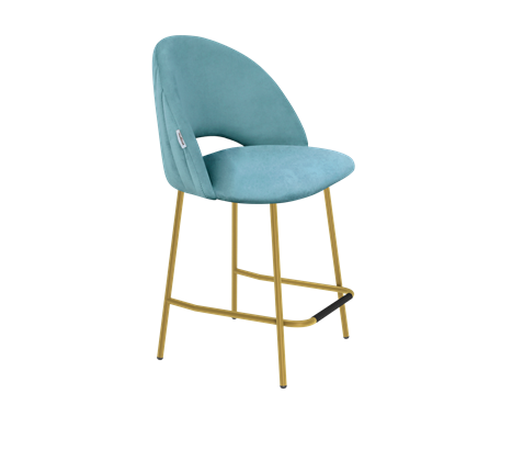 Полубарный стул SHT-ST34-1 / SHT-S29P-1 (голубая пастель/золото) в Нижнем Новгороде - изображение