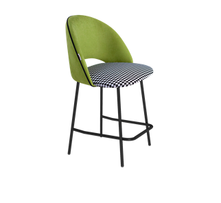 Полубарный стул SHT-ST34-3 / SHT-S29P-1 (оливковый/гусиная лапка/черный муар) в Нижнем Новгороде - предосмотр