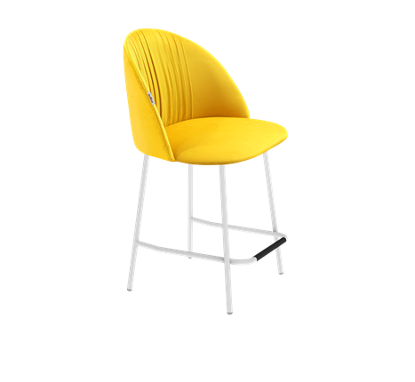 Полубарный стул SHT-ST35-1 / SHT-S29P-1 (имперский жёлтый/белый муар) в Нижнем Новгороде - изображение