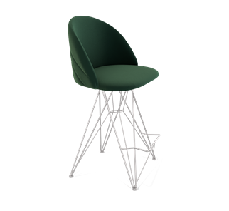 Полубарный стул SHT-ST35-2 / SHT-S66-1 (лиственно-зеленый/хром лак) в Нижнем Новгороде