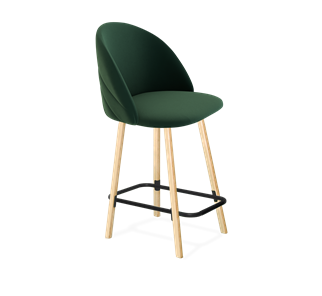 Полубарный стул SHT-ST35-2 / SHT-S94-1 (лиственно-зеленый/прозрачный лак/черный муар) в Нижнем Новгороде