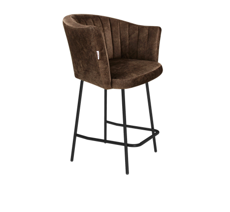 Полубарный стул SHT-ST42-1 / SHT-S29P-1 (кофейный трюфель/черный муар) в Нижнем Новгороде - изображение
