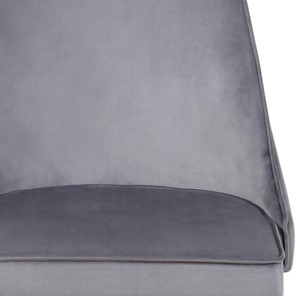 Мягкий дизайнерский стул Лорд СРП-071 Эмаль черная Веллюто серый в Нижнем Новгороде - предосмотр 1