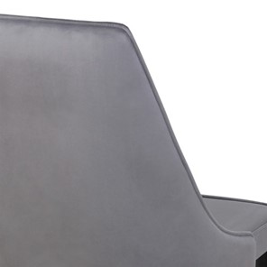 Мягкий дизайнерский стул Лорд СРП-071 Эмаль черная Веллюто серый в Нижнем Новгороде - предосмотр 2