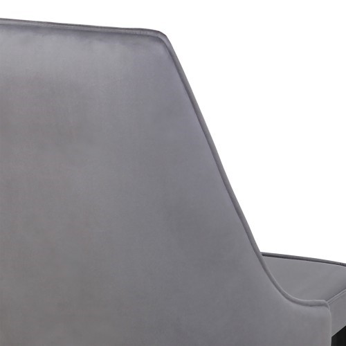 Мягкий дизайнерский стул Лорд СРП-071 Эмаль черная Веллюто серый в Нижнем Новгороде - изображение 2