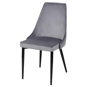 Мягкий дизайнерский стул Лорд СРП-071 Эмаль черная Веллюто серый в Нижнем Новгороде - предосмотр