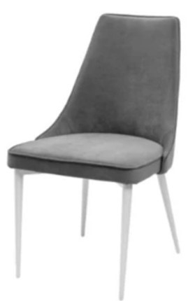 Мягкий дизайнерский стул Лорд СРП-071 хром люкс Веллюто серый в Нижнем Новгороде - изображение