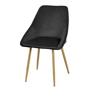 Дизайнерский стул Мартин СРП-063 эмаль голд Веллюто черный в Нижнем Новгороде - предосмотр