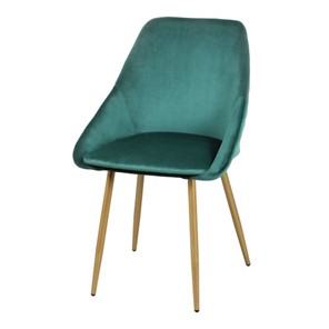 Дизайнерский стул Мартин СРП-063 эмаль голд Веллюто темно-зеленый в Нижнем Новгороде